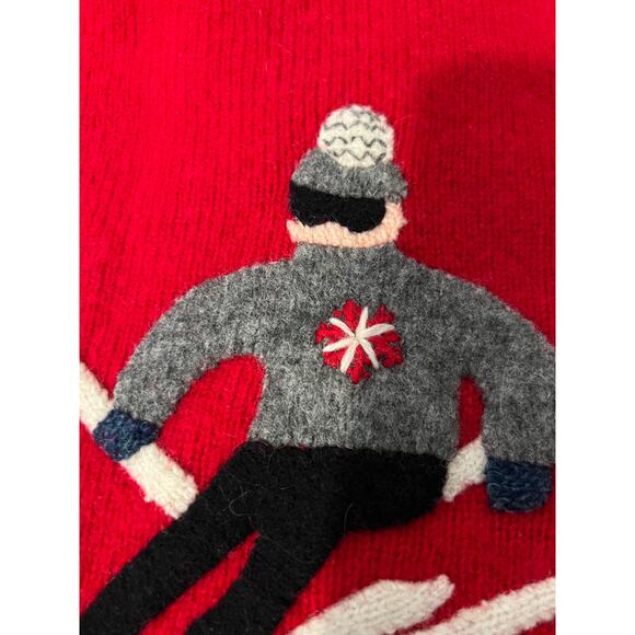 David Brooks red 100 percent wool sweater - Picture 11 of 13